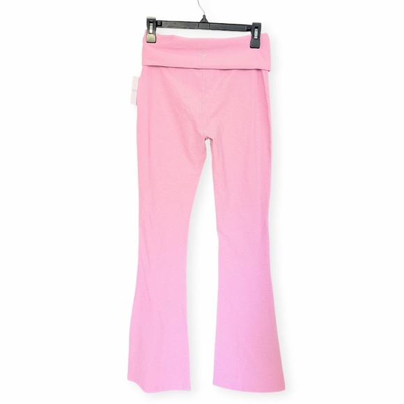 Beyond Yoga Spacedye Foldover Bootcut Pant in baby pink haze heather W's M NWT - Picture 8 of 12